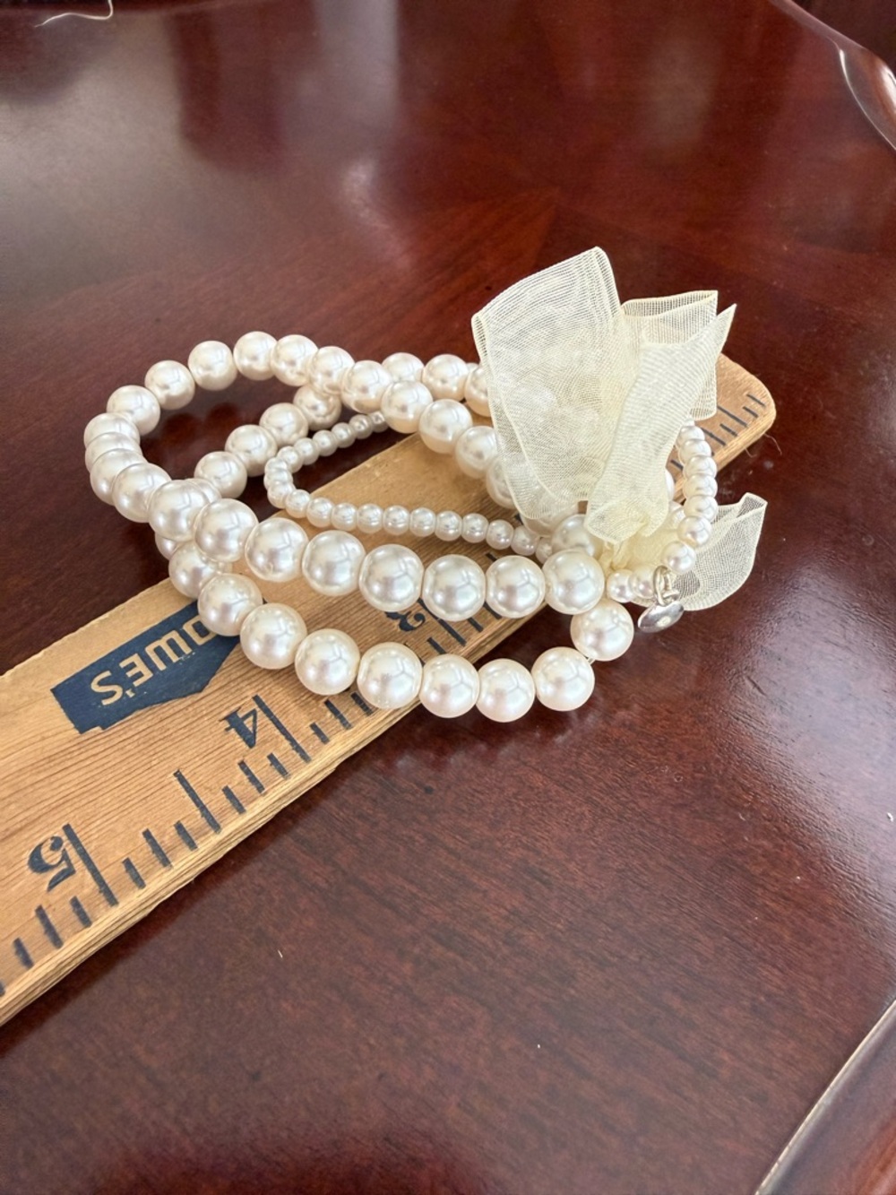Vintage RMN Faux Pearl Bracelet